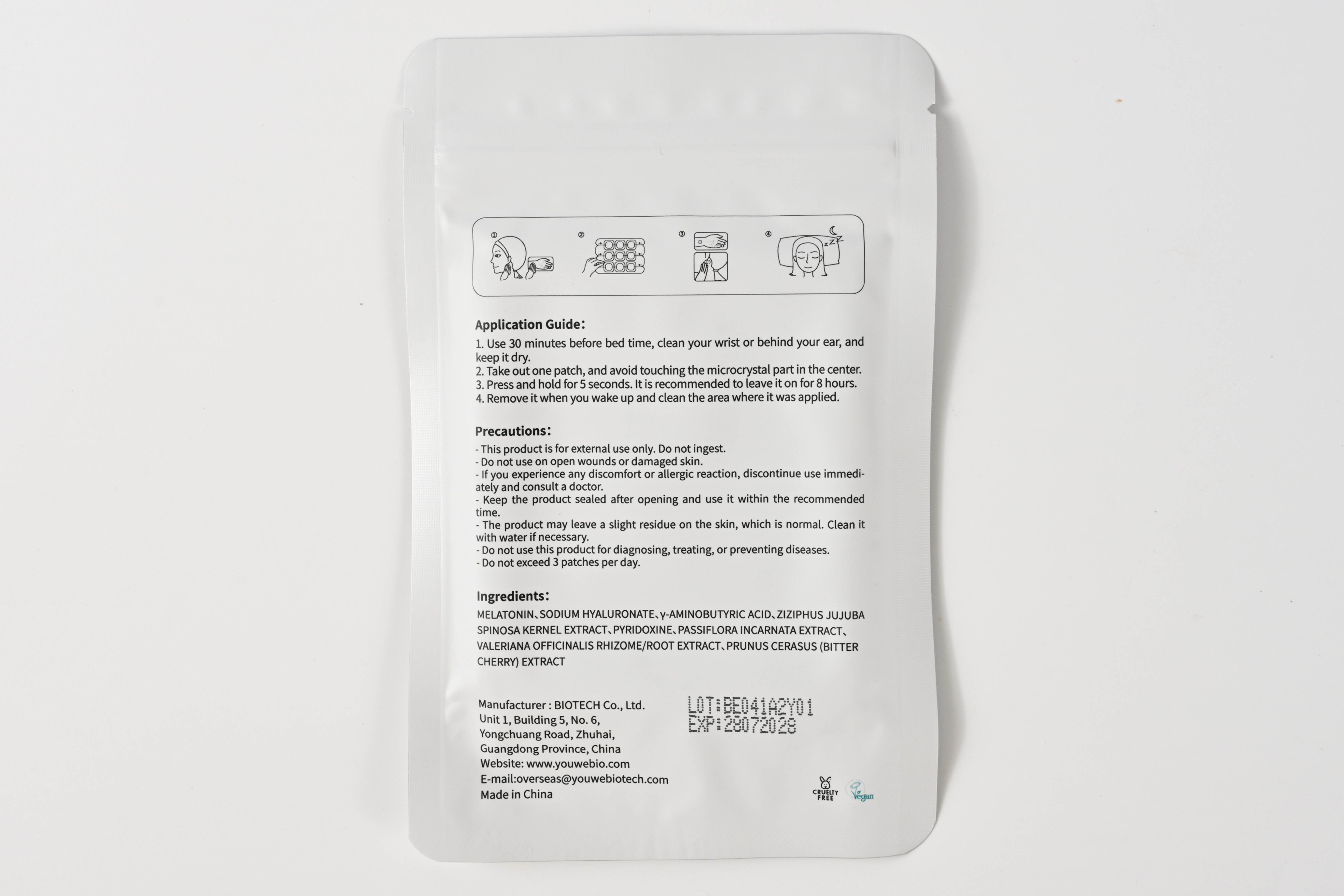 OEM/ODM Dissolving Microneedle Sleep Patches